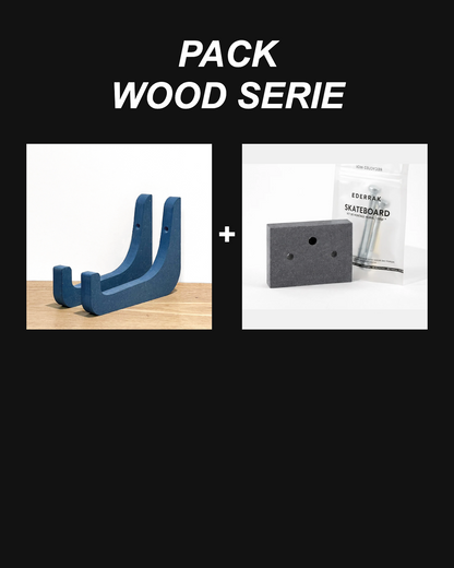 Pack Wood Serie - Rack surf + Support skate
