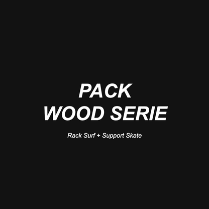 Pack Wood Serie - Rack surf + Support skate